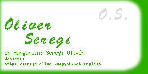 oliver seregi business card