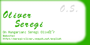 oliver seregi business card